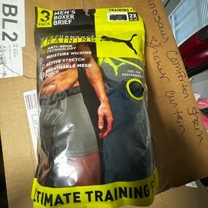 Puma Men's Performance Boxer Briefs - Black and Blue